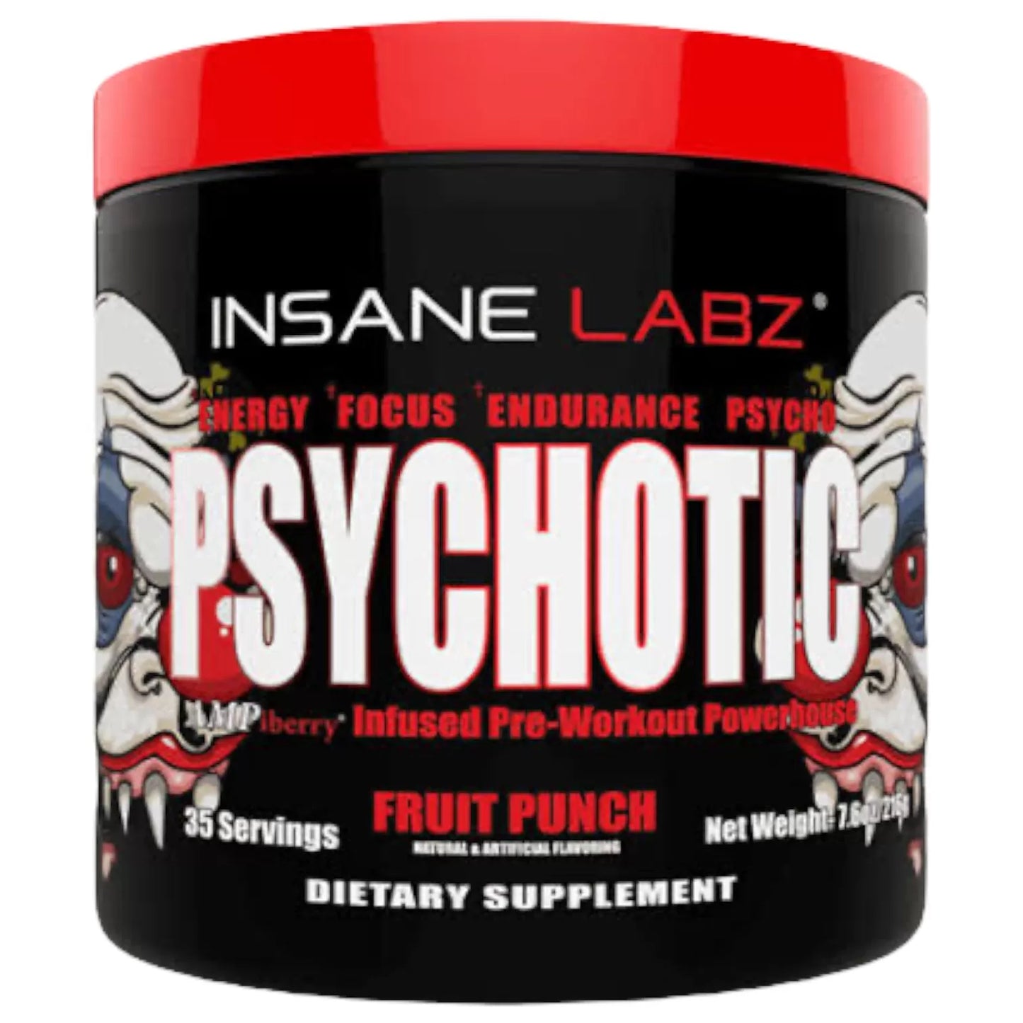 Psychotic Preworkout Insane LABS Fruit Punch  7.8 Oz (220g)