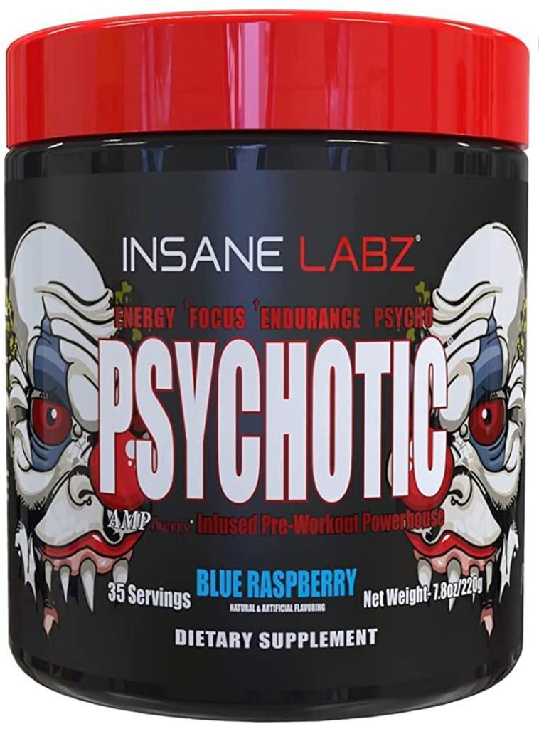 Psychotic Preworkout Insane LABS Blue Rasperry 7.8 Oz (220g)