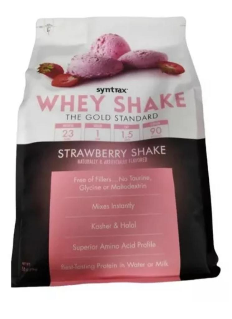 Whey Shake Syntrax Protein Bag Fresa 5LB (2.44Kg)