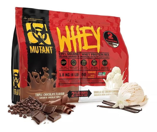 Whey Protein Mutant Doble Pack Chocolate - Vainilla 4LB (1.8Kg)